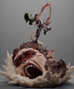 Attack On Titans Player 1 Levi Ackerman VS Beast Titan Resin Statue