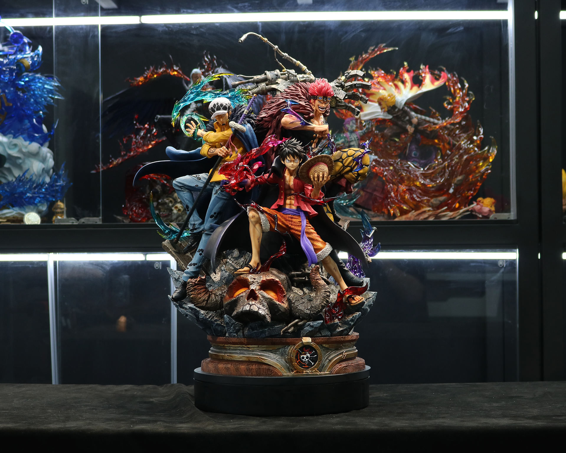 One Piece LX Studio Supernova Trio Luffy Law Kid Resin Statue 