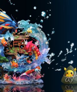 Pokemon Crescent Studio Gyarados Family Resin Statue