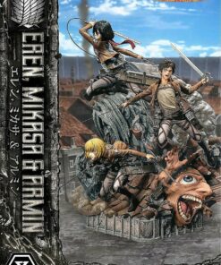 Attack on Titan Prime 1 Studio Eren & Mikasa & Armin 1/4 Licensed Resin Statue