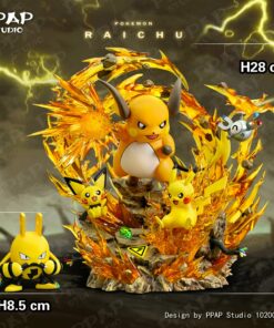 Pokemon PPAP Studio Pikachu x Elekid Evolution Resin Statue