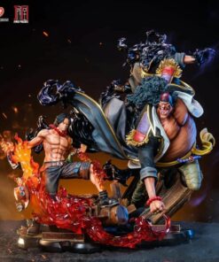 One Piece Jimei Palace Portgas D. Ace vs Marshall D. Teach Mini Resin Statue