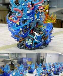 Pokemon EGG Studio Ash Ketchum Greninja Diorama Resin Statue