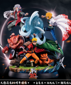 Naruto Krazy Art Studio x TX Animation Inc Studio Naruto X Jiraiya X Namikaze Minato Licensed Resin Statue