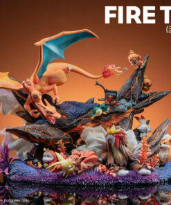 Pokemon PC House Studio Charizard Group Fire Resin Statue